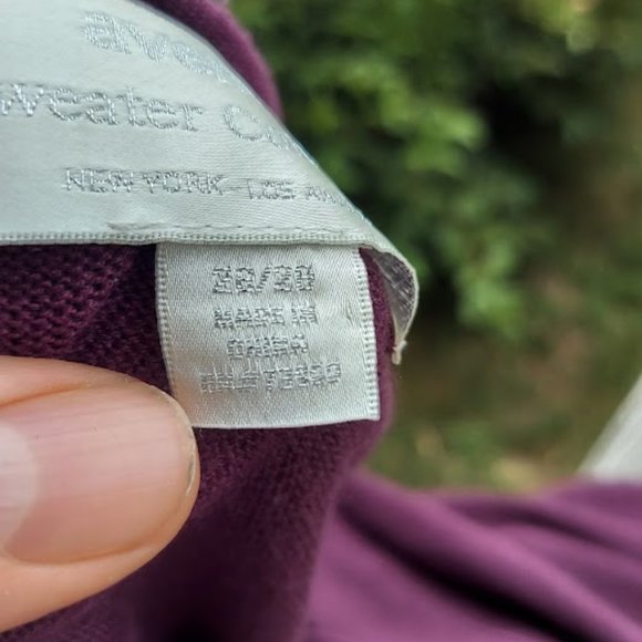 Avenue Sweater Collection Plus Size 26/28 Plum Cardigan - Acrylic Button Down - Picture 7 of 8